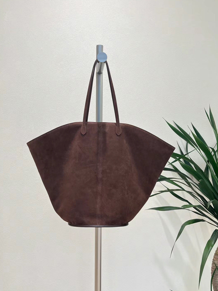 Sac à bandoulière polyvalent à main Sac fourre-tout de grande capacité Sac pour femme Maillard en daim givré