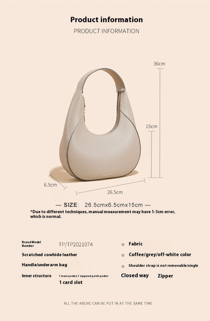 Sac à bandoulière polyvalent pour femme au design spécial en cuir véritable de haute qualité