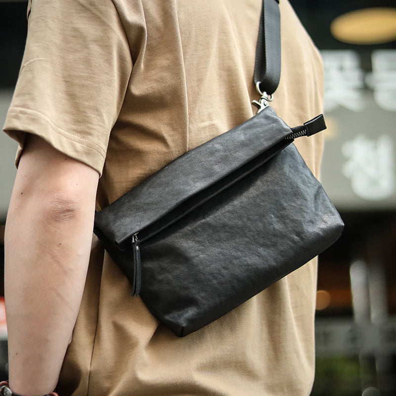 Men's Leather Mini Diagonal Bag