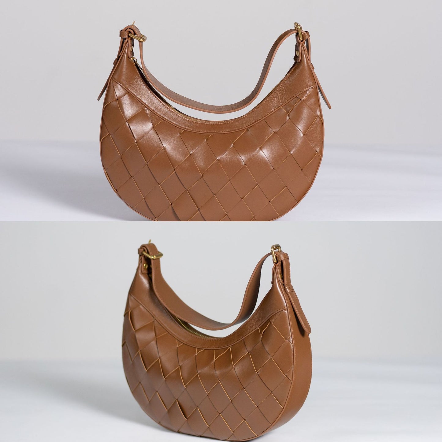 Sac à bandoulière tendance en peau de mouton tissée pour femme