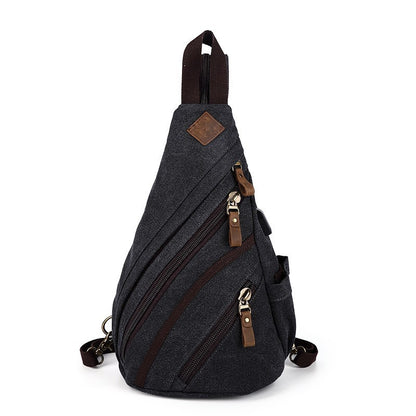 Men's Chest Bag Retro Canvas One Shoulder