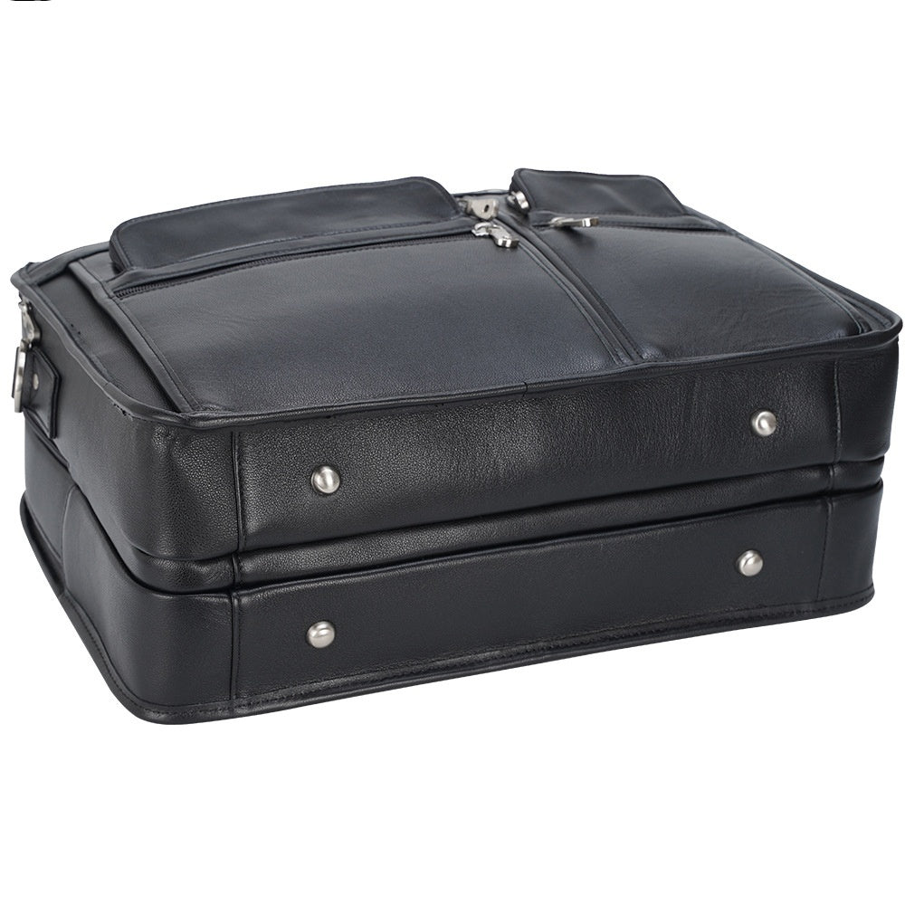 Sacoche pour ordinateur portable 17 pouces en cuir de vachette de première couche Tiding Leather Business