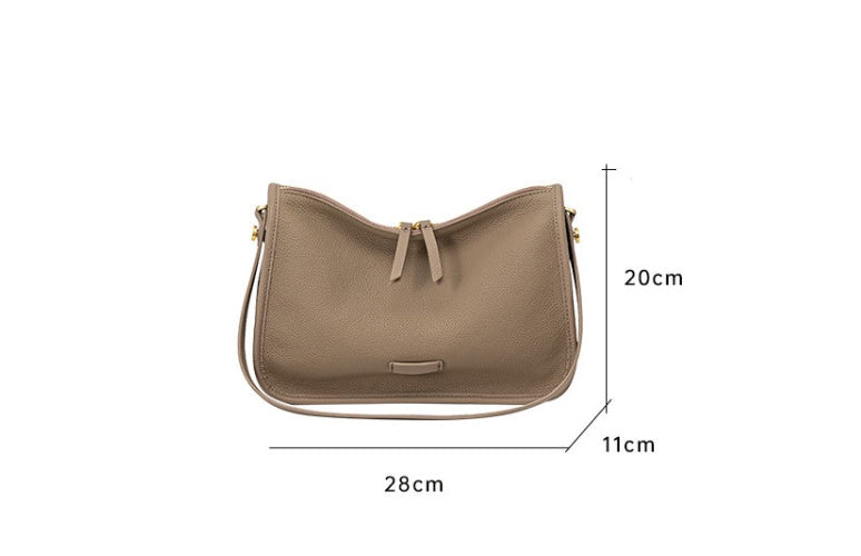 Bolso de mano informal de moda para debajo del brazo, nuevo de cuero genuino