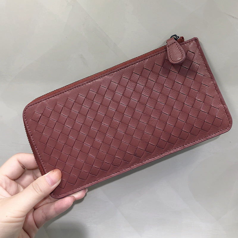 Women's Long Genuine Leather ID Card Bag