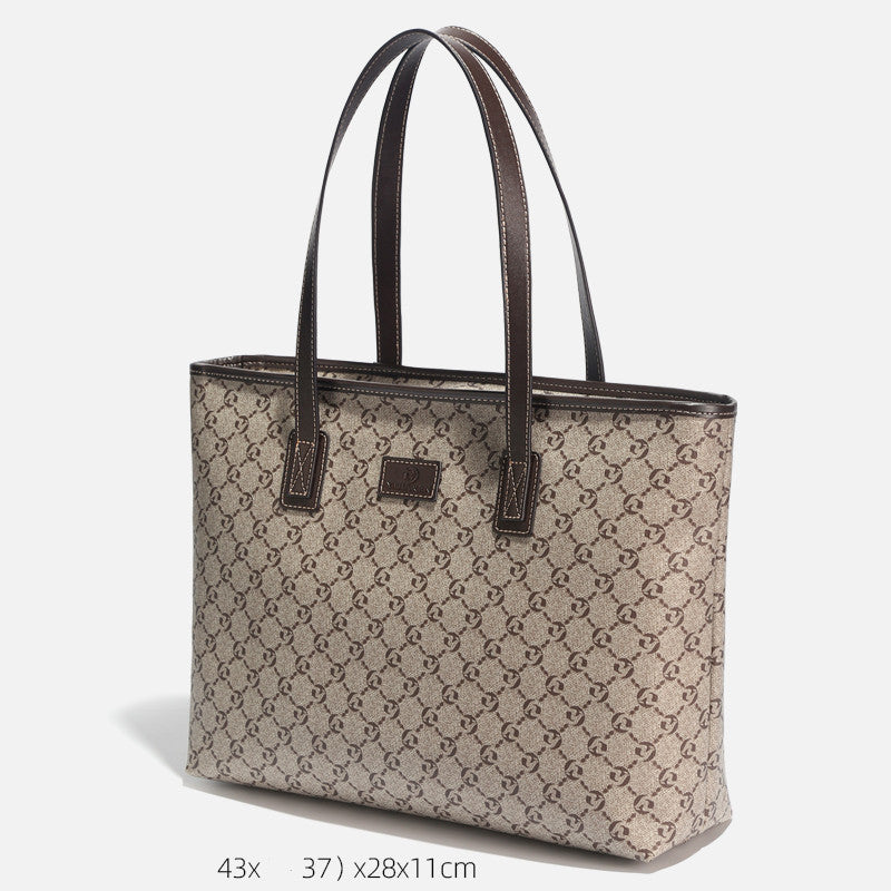 Sac fourre-tout en cuir véritable de grande capacité pour femme