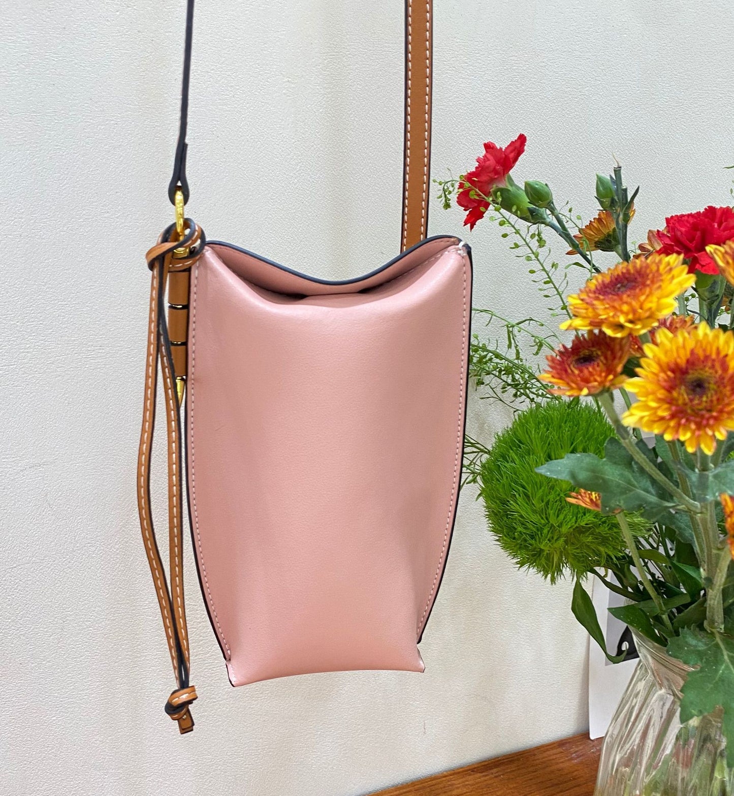 Bolso bandolera de piel auténtica estilo tendencia