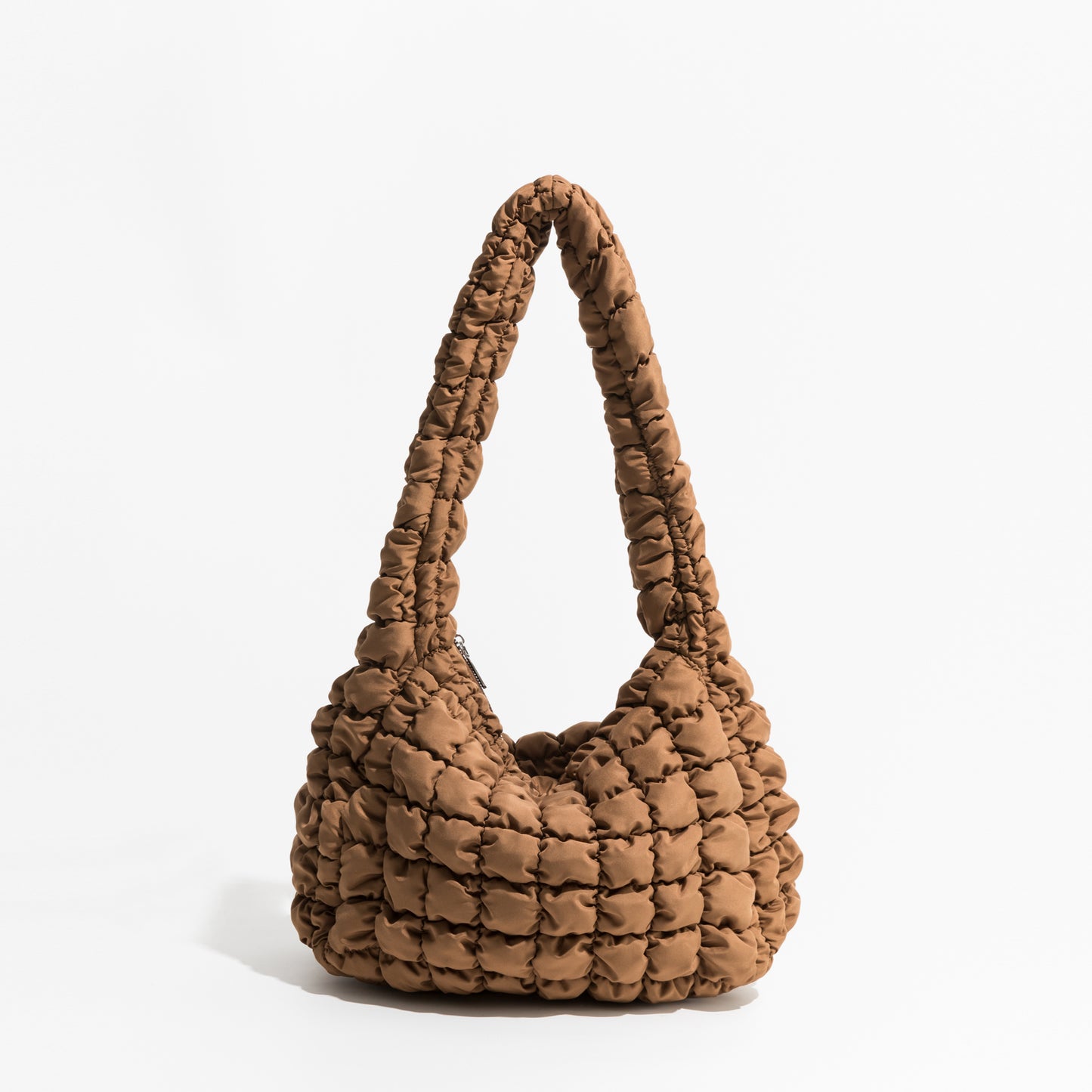 Bolso de hombro acolchado de nailon, tendencia simple, bolso de plumas acolchado para mujer