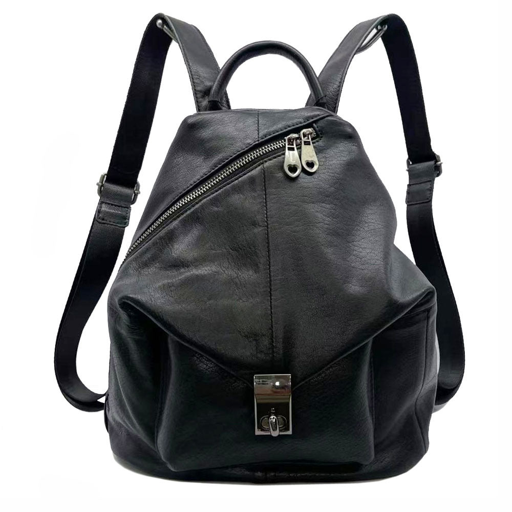 Sac à dos en cuir pour femme All-match Casual Soft Vachette