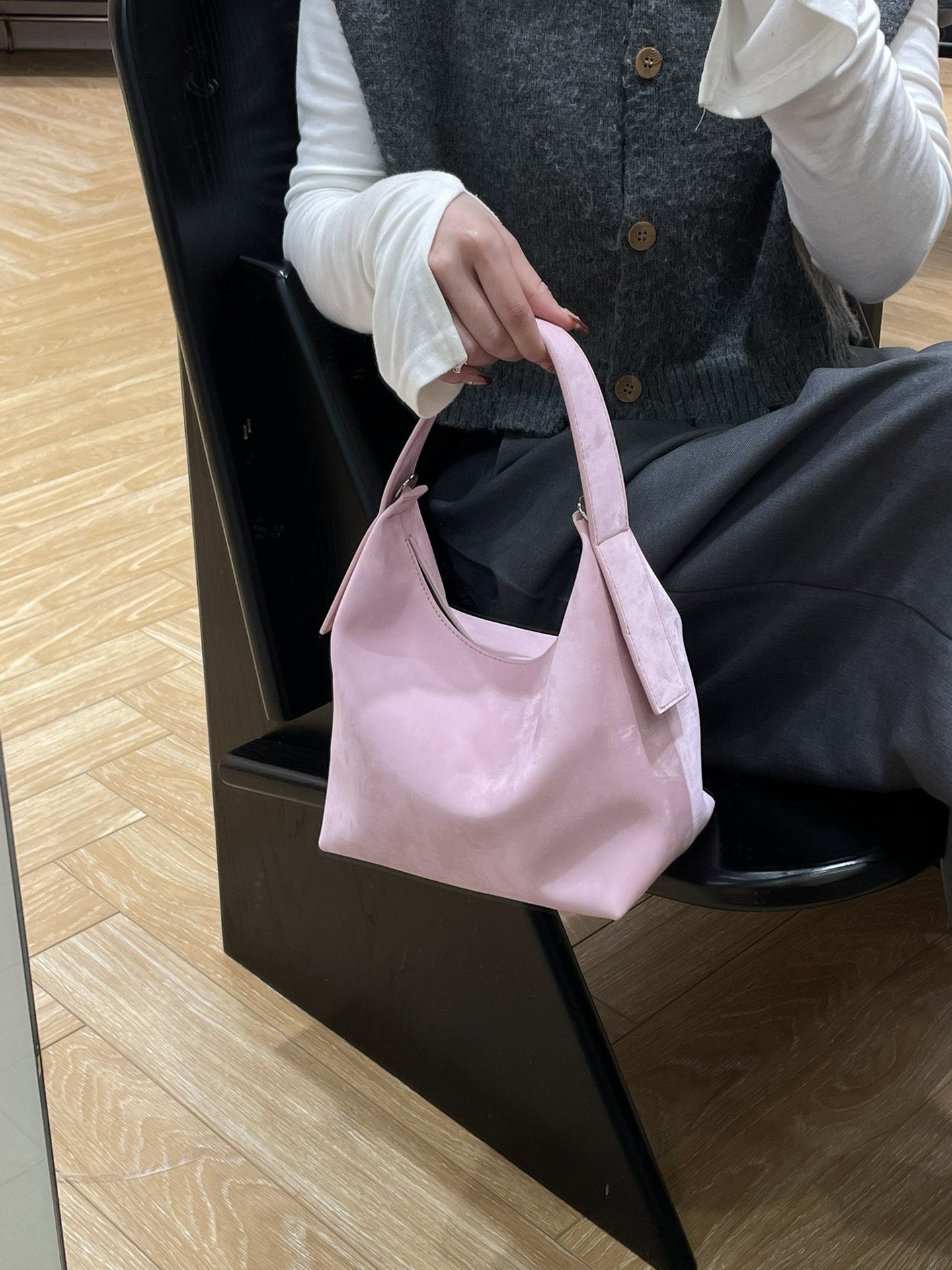 Sac à main en cuir véritable pour femme, tendance, en satin, polyvalent