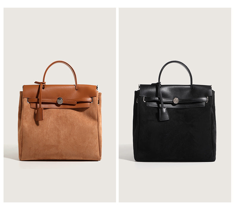 Sac à main rétro en toile et cuir pour femme, nouvelle collection automne