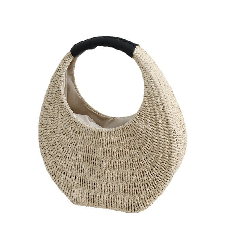 New Niche Portable French Style Woven Bag Women