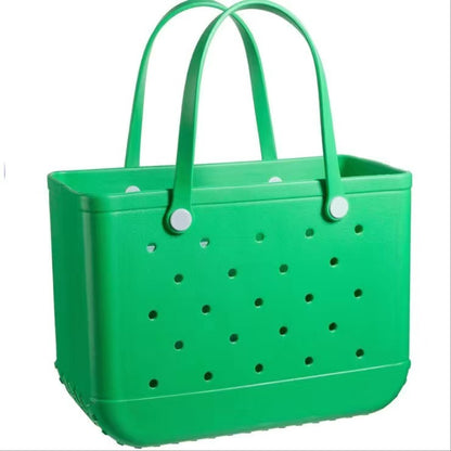 Rubber Women Bogg Bag Fashion Summer Pool Shoulder Handbag EVA Small Capacity Shopping Basket Female Makeup Tote Beach Jelly Bag