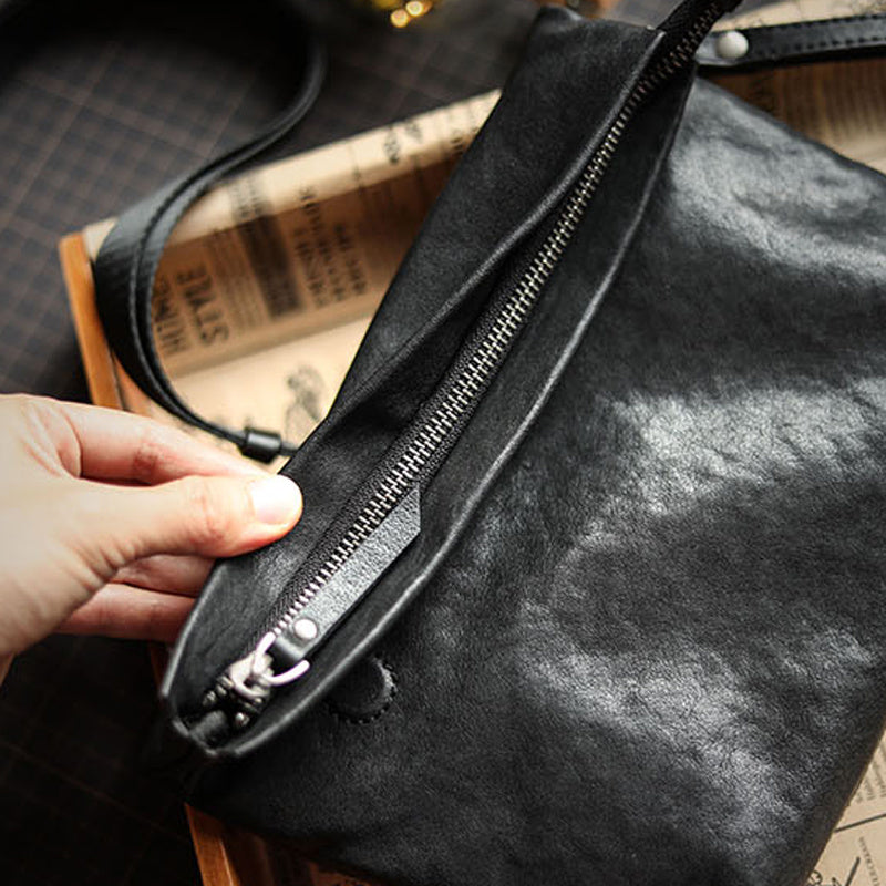 Men's Leather Mini Diagonal Bag