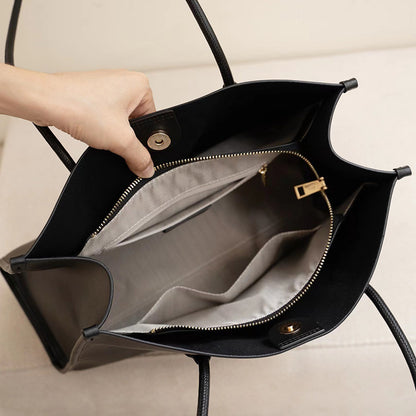 Sac en cuir véritable Sac fourre-tout pour femme Sac à bandoulière de grande capacité