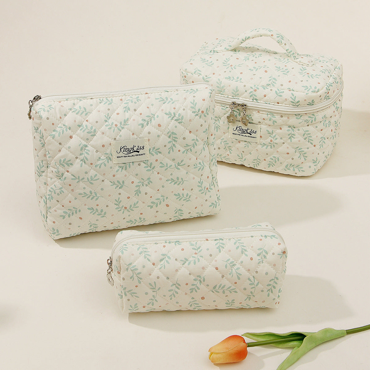 Cotton Cosmetic Bag Portable Toiletry Storage