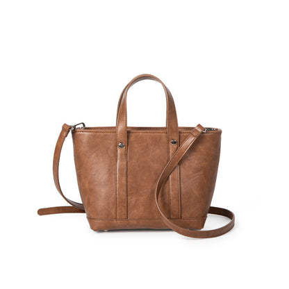 Sac portable en cuir ciré à l'huile, simple et décontracté, de style coréen, grande capacité