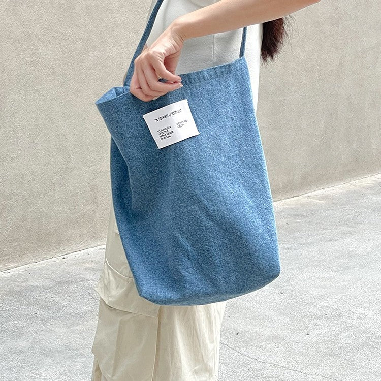 Bolso de lona vaquera minimalista para mujer