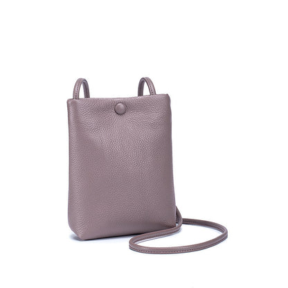 Sac à bandoulière en cuir pour femme, petit, simple et décontracté