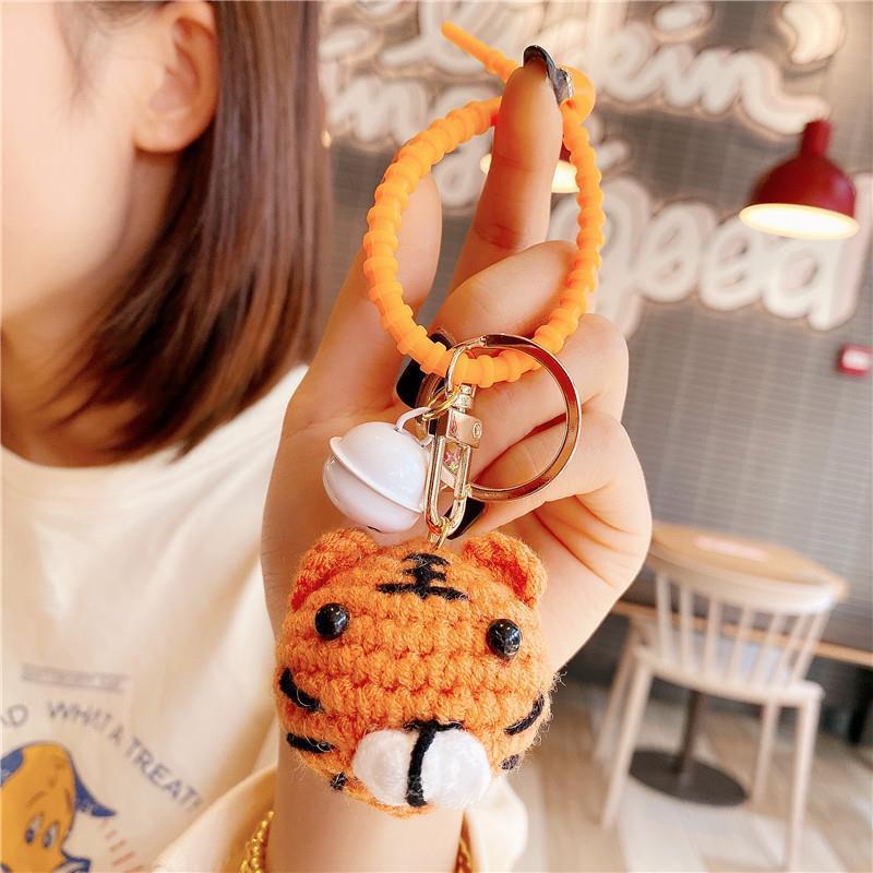 Internet Celebrity Ins Lamb Black Cat Car Key Ring Handbag Pendant Hand Woven