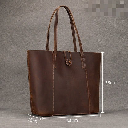 Sac à main en cuir pour femme, grande capacité