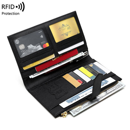 Porte-passeport anti-magnétique RFID Portefeuille multifonctionnel pour femme