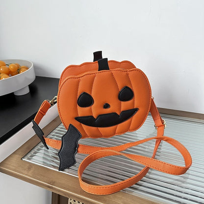 Sac à bandoulière citrouille d'Halloween pour femme, sac à main fantaisie citrouille, sac à bandoulière diable d'Halloween, sac à main amusant