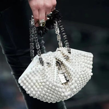 Fashion Women's Bag Pearl Cloud Dinner