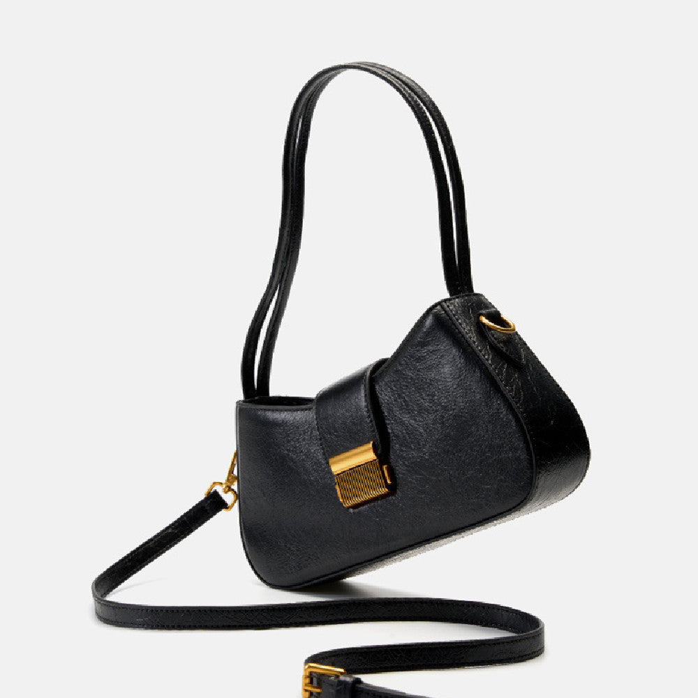 Sac à bandoulière tendance en cuir de vache pour femme