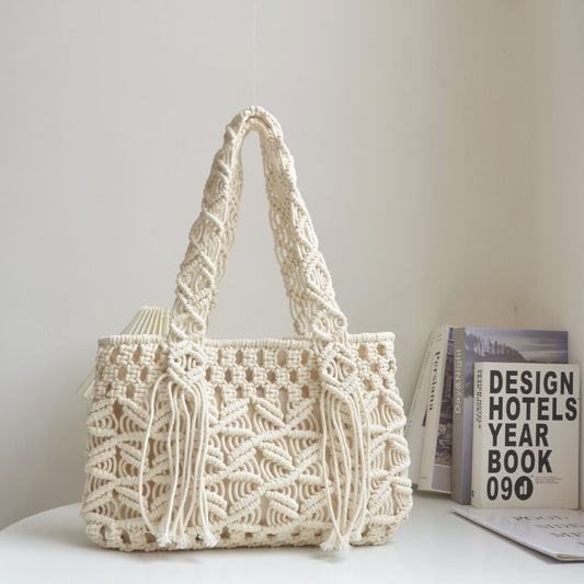 Sac tissé à la main en ficelle de coton