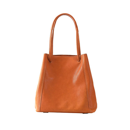 Sac seau en cuir souple pour femme en cuir véritable à bandoulière